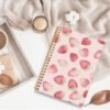 Spiral Notebook with Strawberry Print Cuaderno